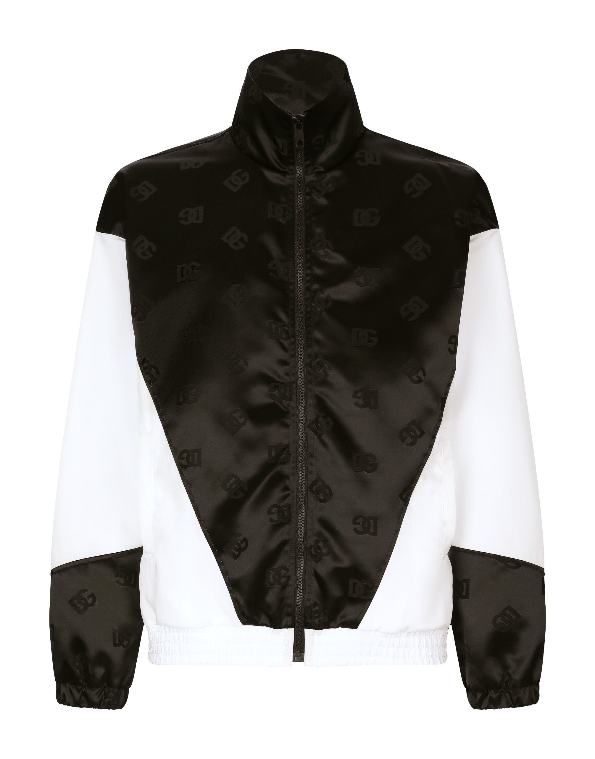 Zip-up nylon jacquard jacket with DG logo