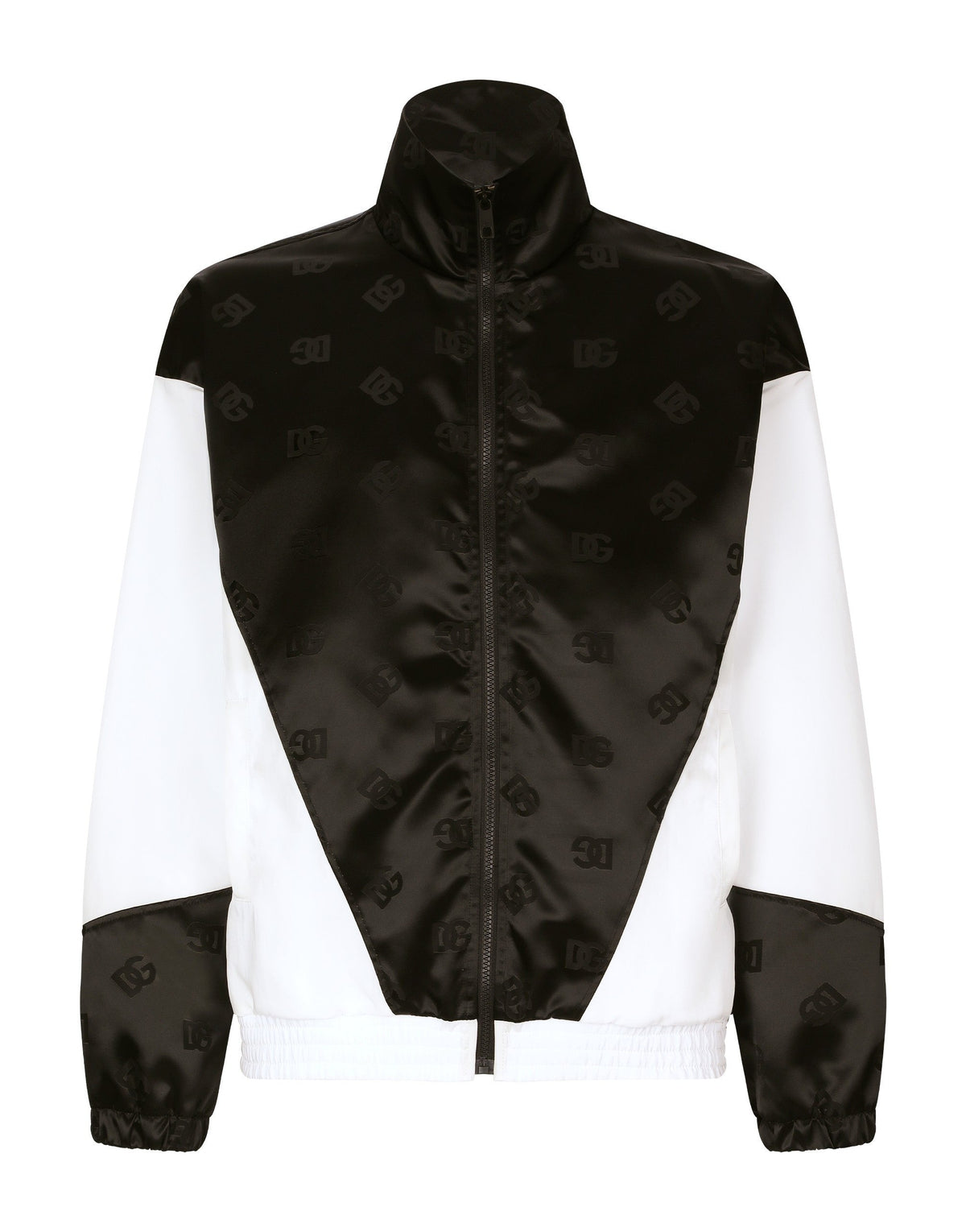 Zip-up nylon jacquard jacket with DG logo