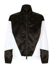 Zip-up nylon jacquard jacket with DG logo