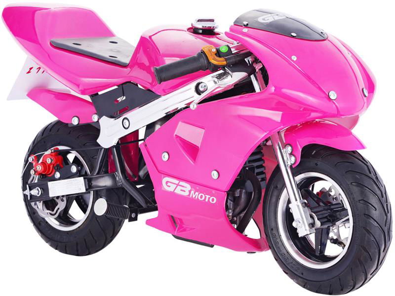 GBMoto Gas Pocket Bike 40cc 4-Stroke Pink - Powersports Warehouse