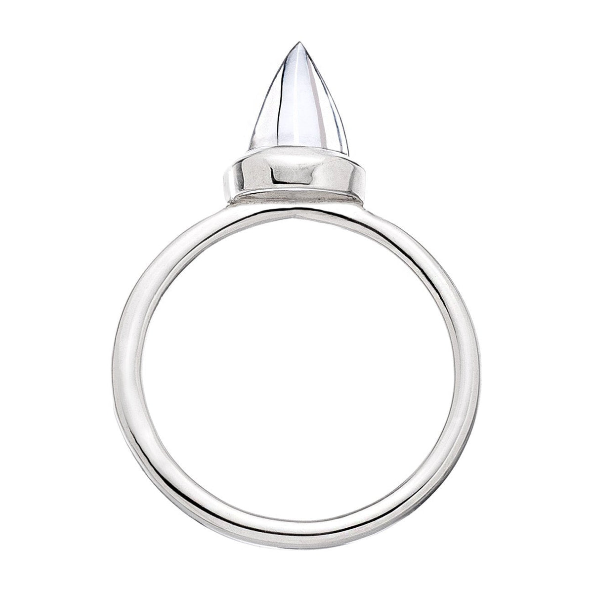 Gemstone Bullet Ring - Crystal Quartz/WG