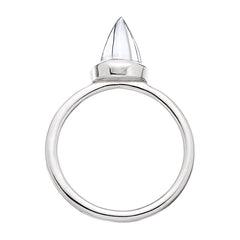 Gemstone Bullet Ring - Crystal Quartz/WG
