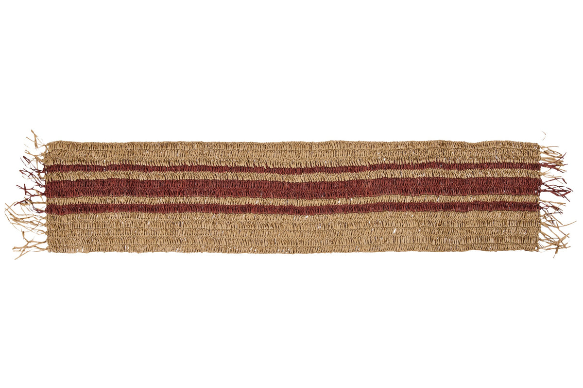 Marrakech - Runner Raffia Striscia Terra