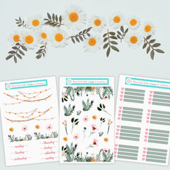 Garden Lights - Art Deco & Functional Stickers -  Fits Kikki K B6 Planners