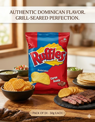 Ruffles Carne Asada – Pack of 6 – Crispy Dominican Snack (30 g each)
