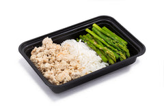Ground Turkey, Plain 7oz with Zucchini & Squash and 1 Cup Cranberry Almond Quinoa