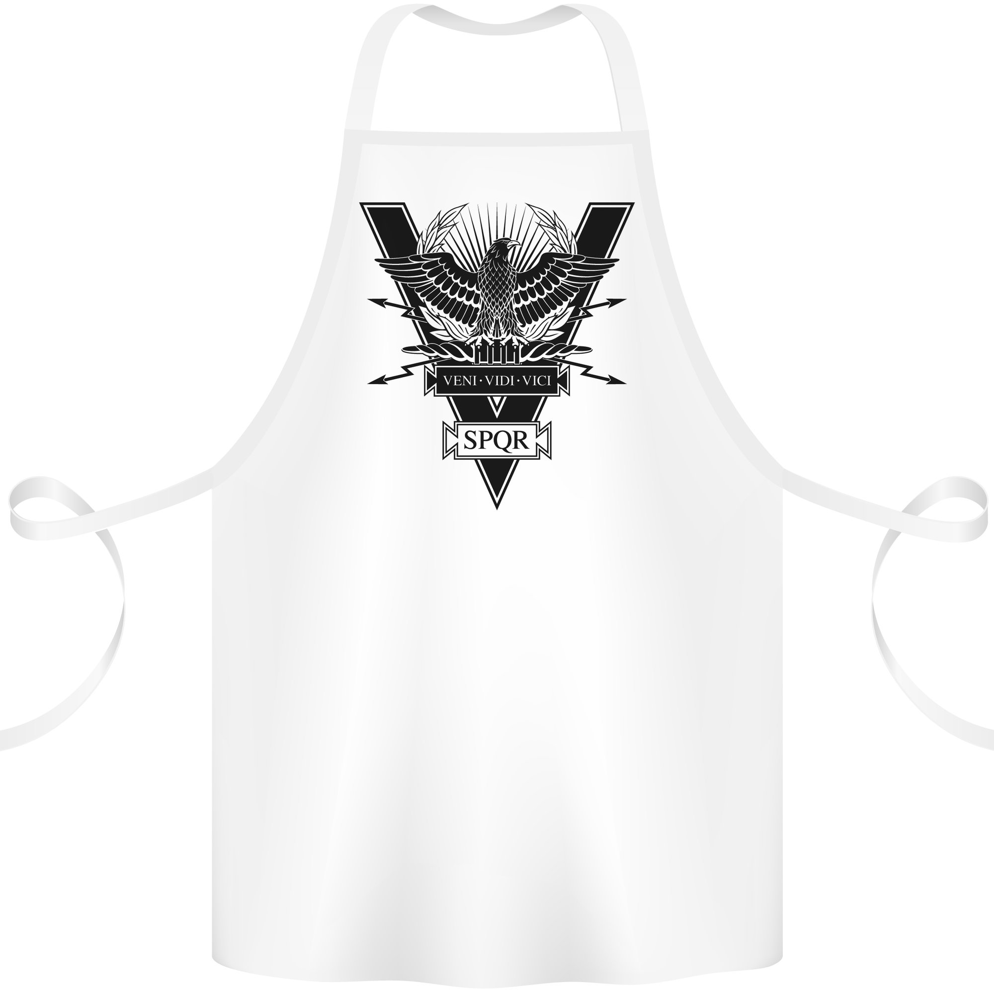 Gym Training Top Weightlifting SPQR Roman Cotton Apron 100% Organic White