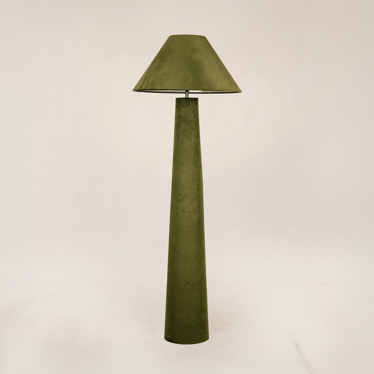 Oil Green Velvet Floor Lamp