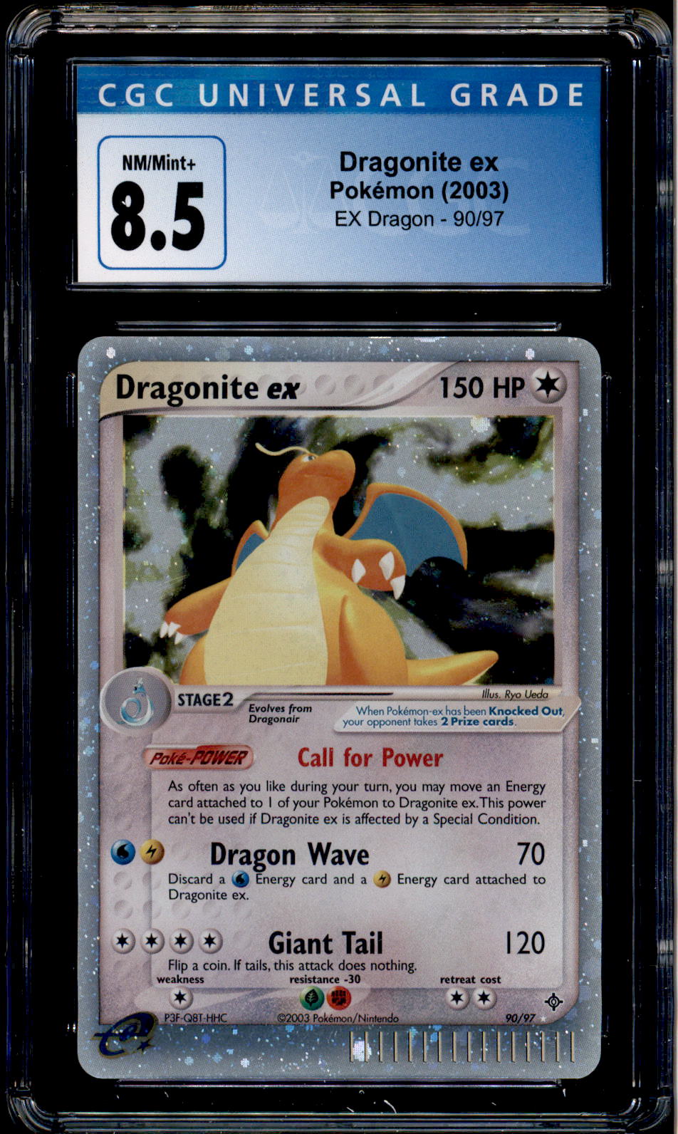Dragonite ex - 90/97 - CGC 8.5 - Dragon - Ultra Rare - Pokemon - 83005
