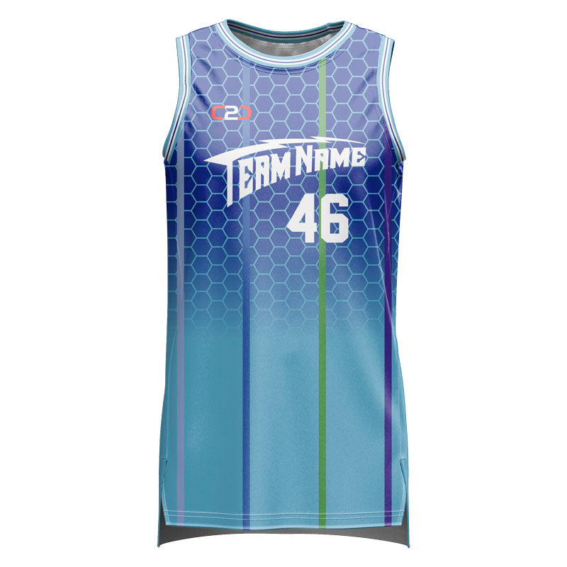 Custom Charlotte HP Split Basketball Singlet Front View