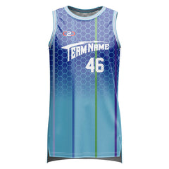 Custom Charlotte HP Split Basketball Singlet Front View