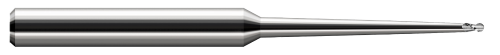 21408 2 FL - 0.1250" (1/8) Cutter DIA x 0.1880" LOC x 2° 2.5000" (2-1/2) Taper Reach  - Uncoated