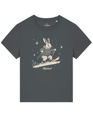 Hase auf Skiern Damen Bio T-Shirt – Alpsland – Skifahren, Hase, Winter, Alpen