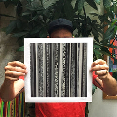 JMikal Davis aka Hellbent "Demo (black, white, and grey)" - BLM BENEFIT TIMED RELEASE - 12 x 12"