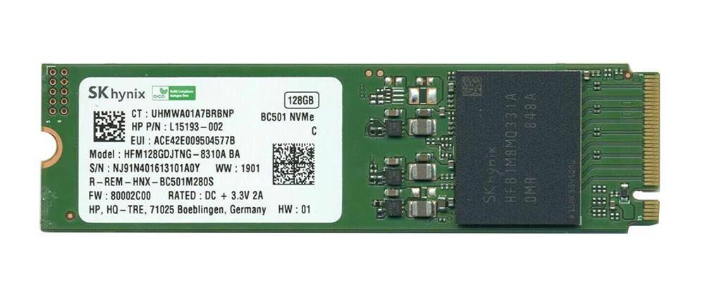 HFM128GDJTNG-8310A Hynix BC501 Series 128GB TLC PCI Express 3.0 NVMe M.2 2280
