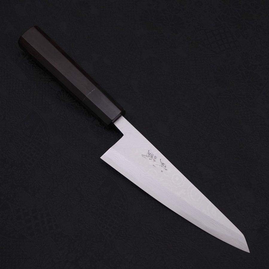 Honesuki Blue Steel #2 Damas Manche en Buffle et Ébène 150mm-[Musashi]-[Couteaux de cuisine japonais]