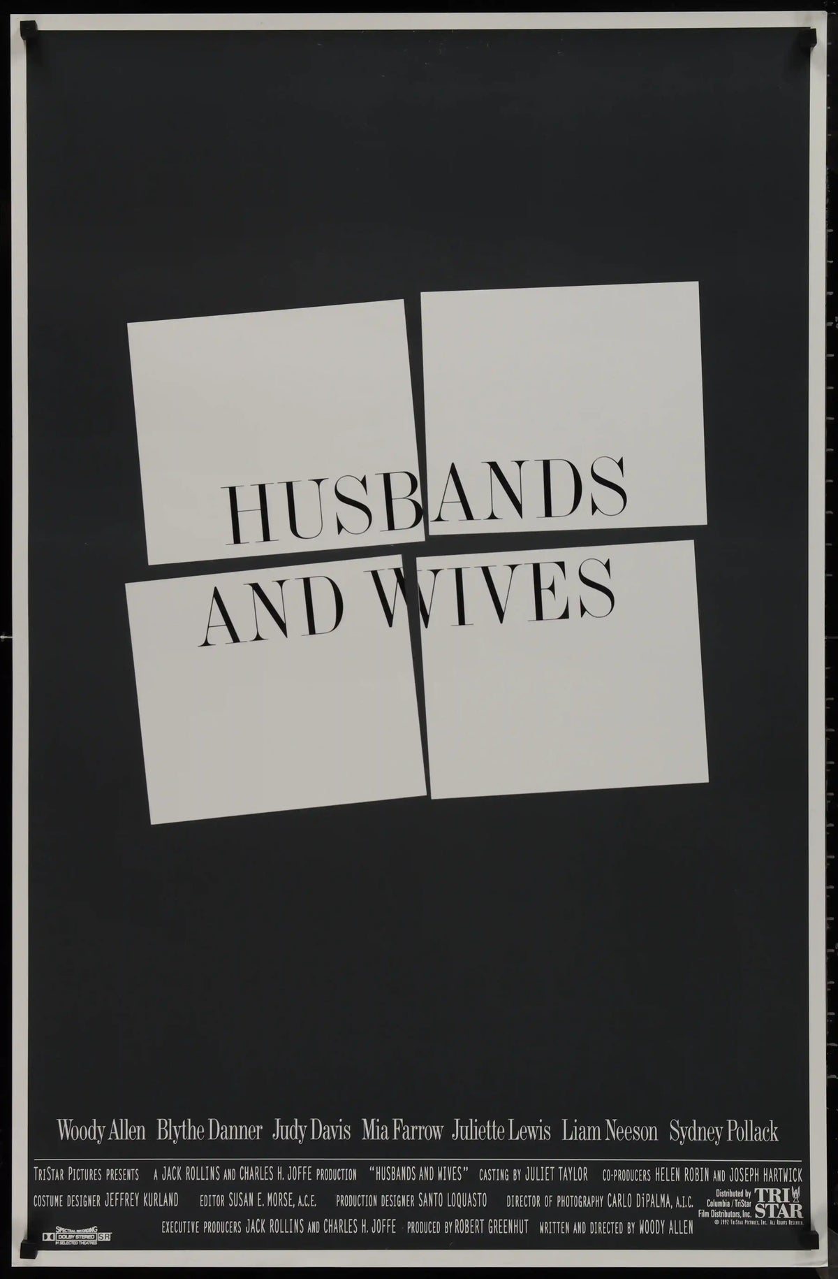 Husbands and Wives Original Vintage Movie Poster