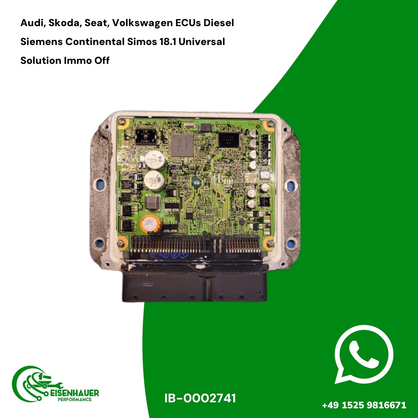 Audi, Skoda, Seat, Volkswagen ECUs Diesel Siemens Continental Simos 18.1 Universal Solution Immo Off