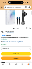 ARPHA Sonic Electric Toothbrush for Adults, Power Whitening Toothbrush with Holder, Wall Cup, 2 Brush Heads & Travel Case, 45,000 VPM Electric Motor & Wireless Charging, 3 Modes w Smart Timer, IPX7
