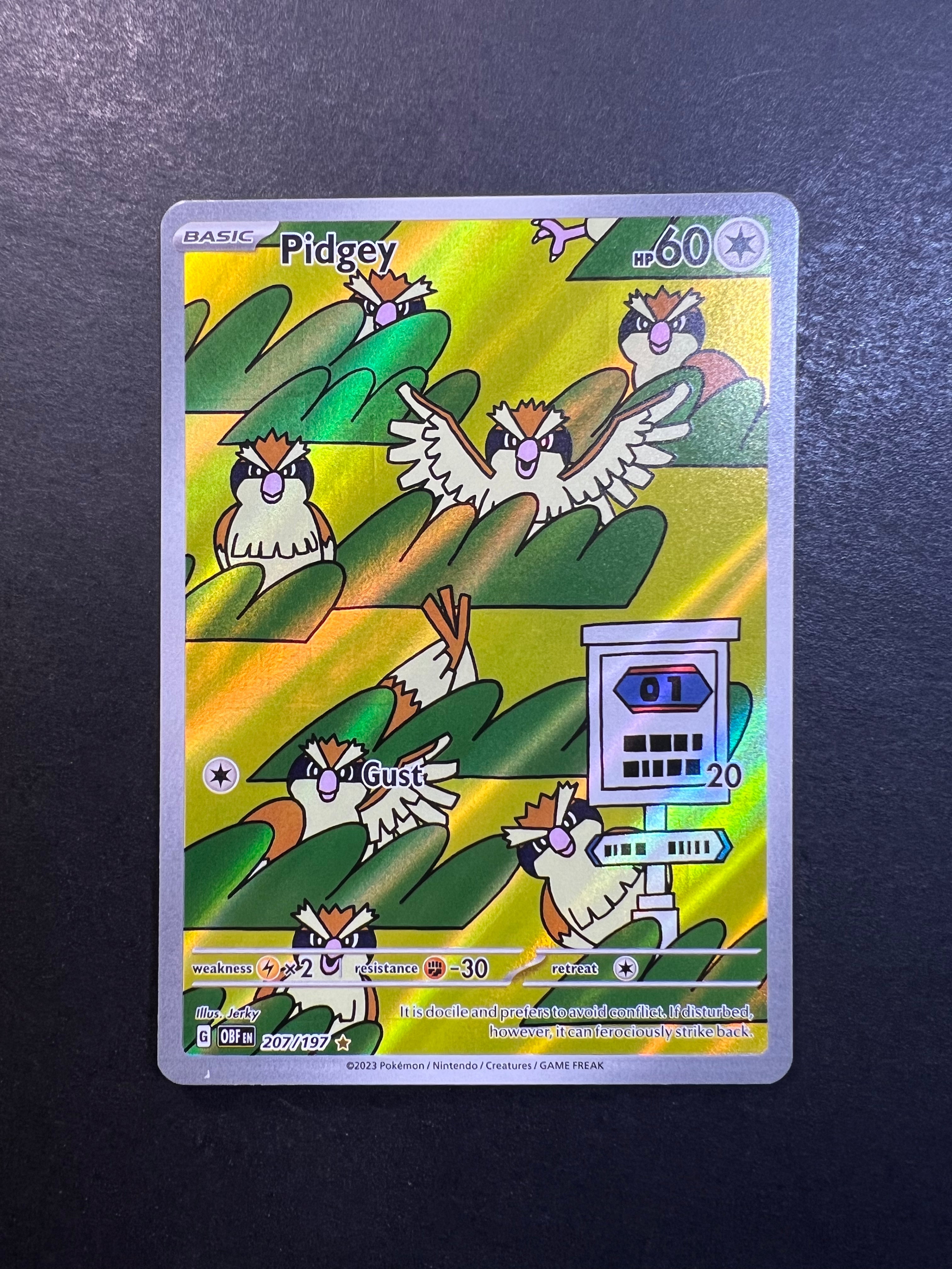 Pidgey - 207/197 Holo Ultra Rare - Obsidian Flames