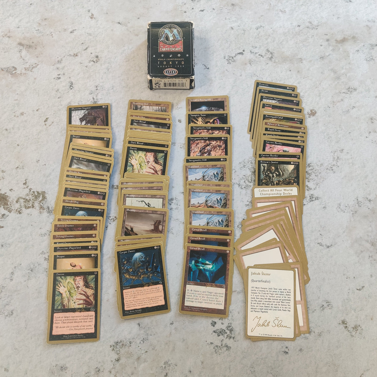 Magic the Gathering 1999 World Championship Jakub Slemr Deck Complete Heavily Played BD151-0328
