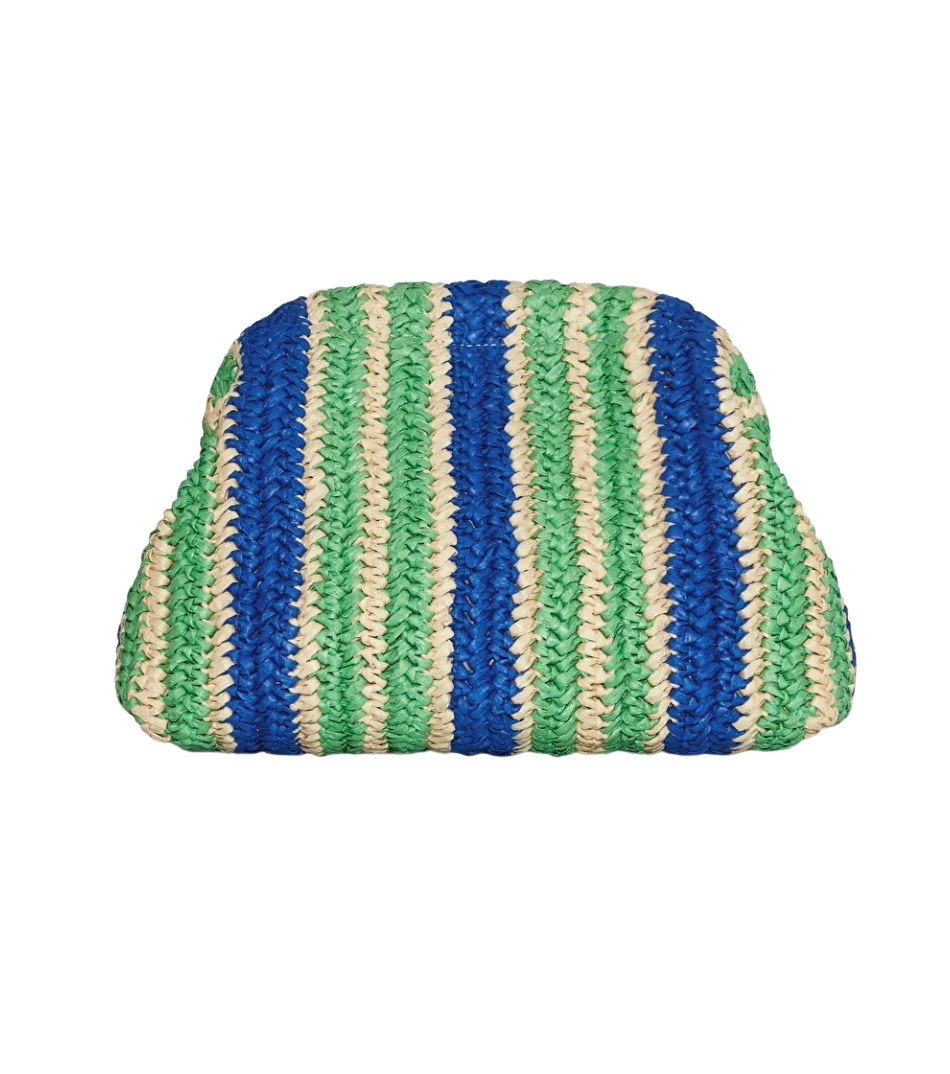 Framed Raffia Clutch