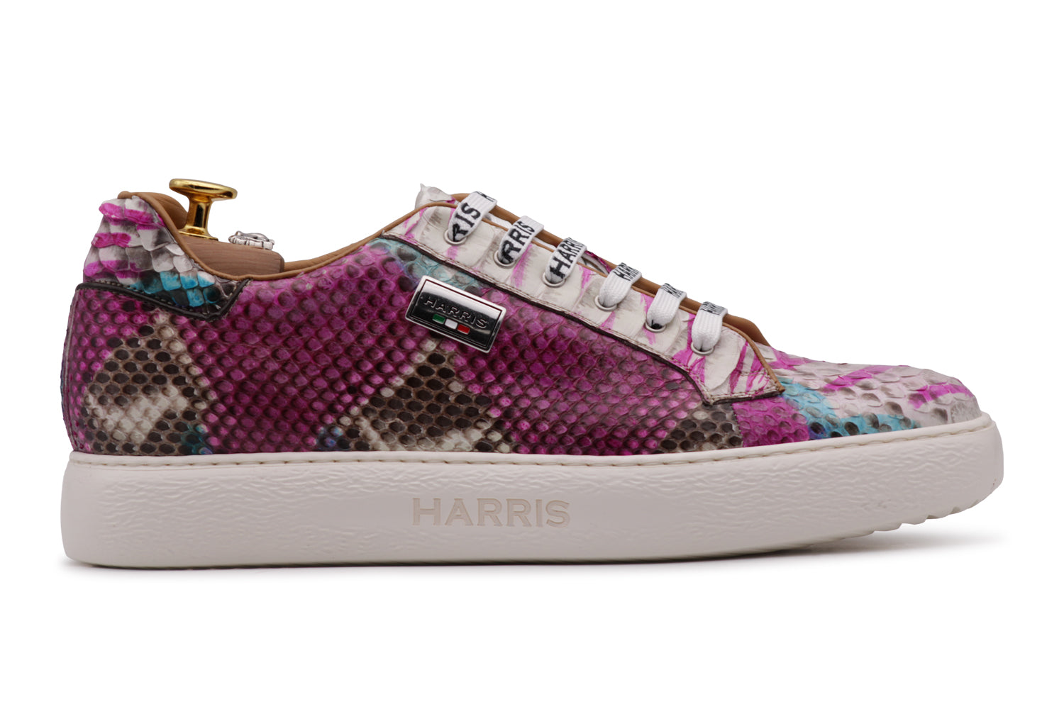 Baskets en python multicolores