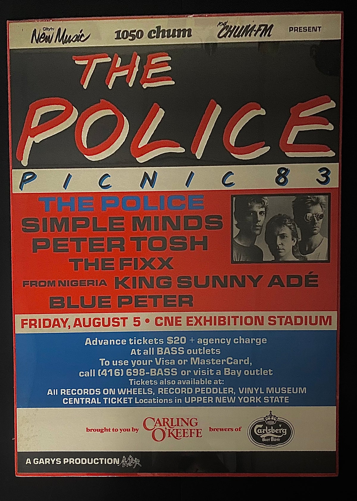 The Police Toronto Picnic 1983 The Police, James Brown, The Fixx, King Sunny Ade Picnic CNE Stadium