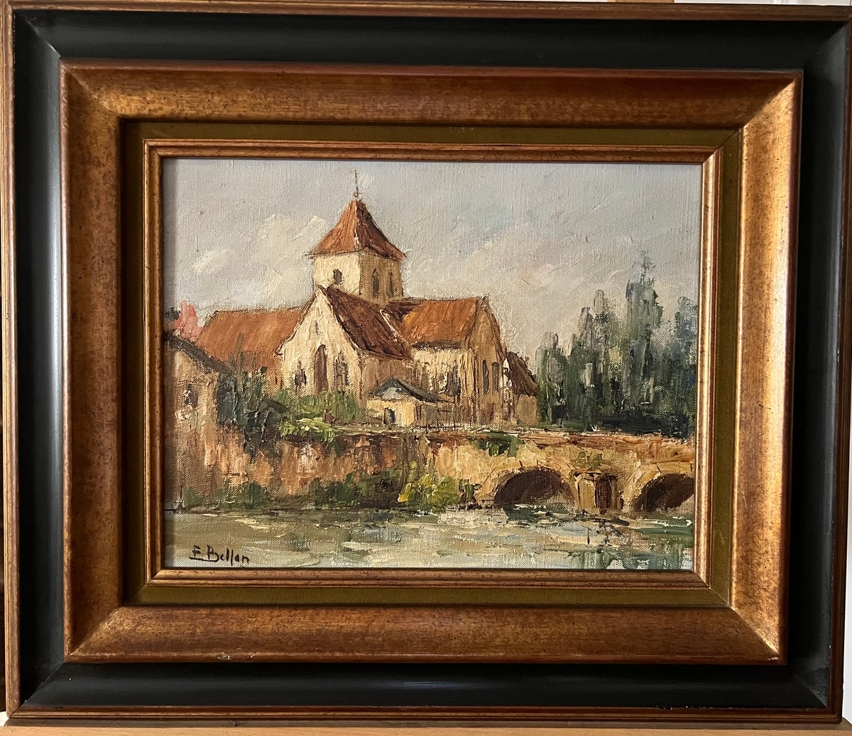 Tableau Eglise Saint Cyr sur Morin par Etienne Bellan