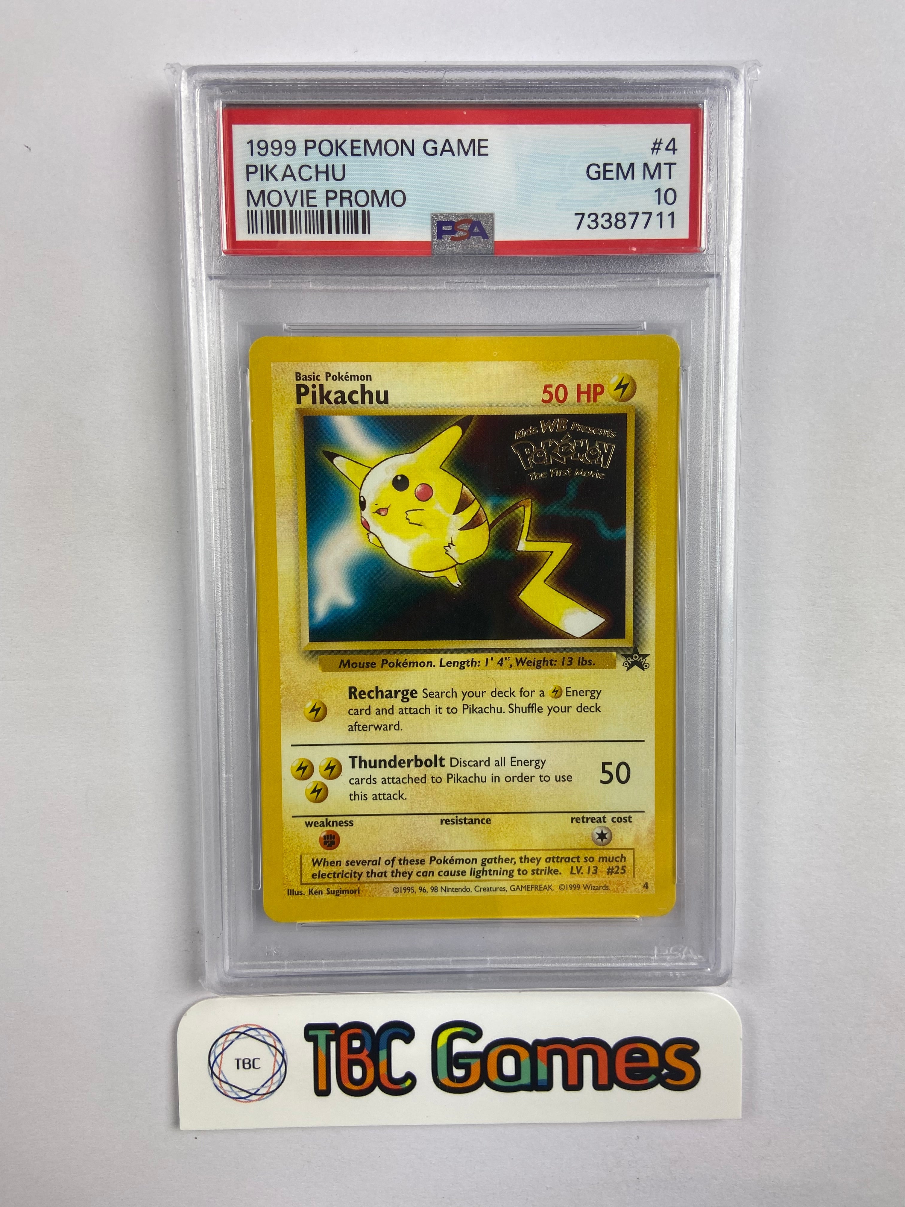 Pikachu Movie Promo Kids WB #4 PSA 10