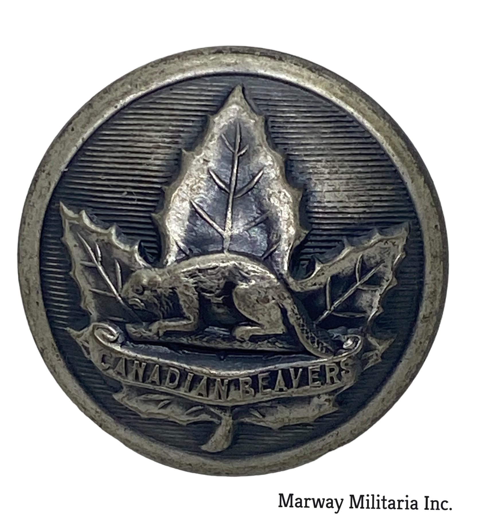 Canadian Women's Volunteer Reserve (1940) Canadian Beavers "Scully" Uniform Button