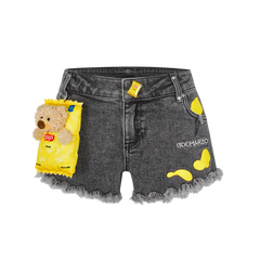 13DE MARZO Lay's Bear Washed Denim Shorts - 13DE MARZO