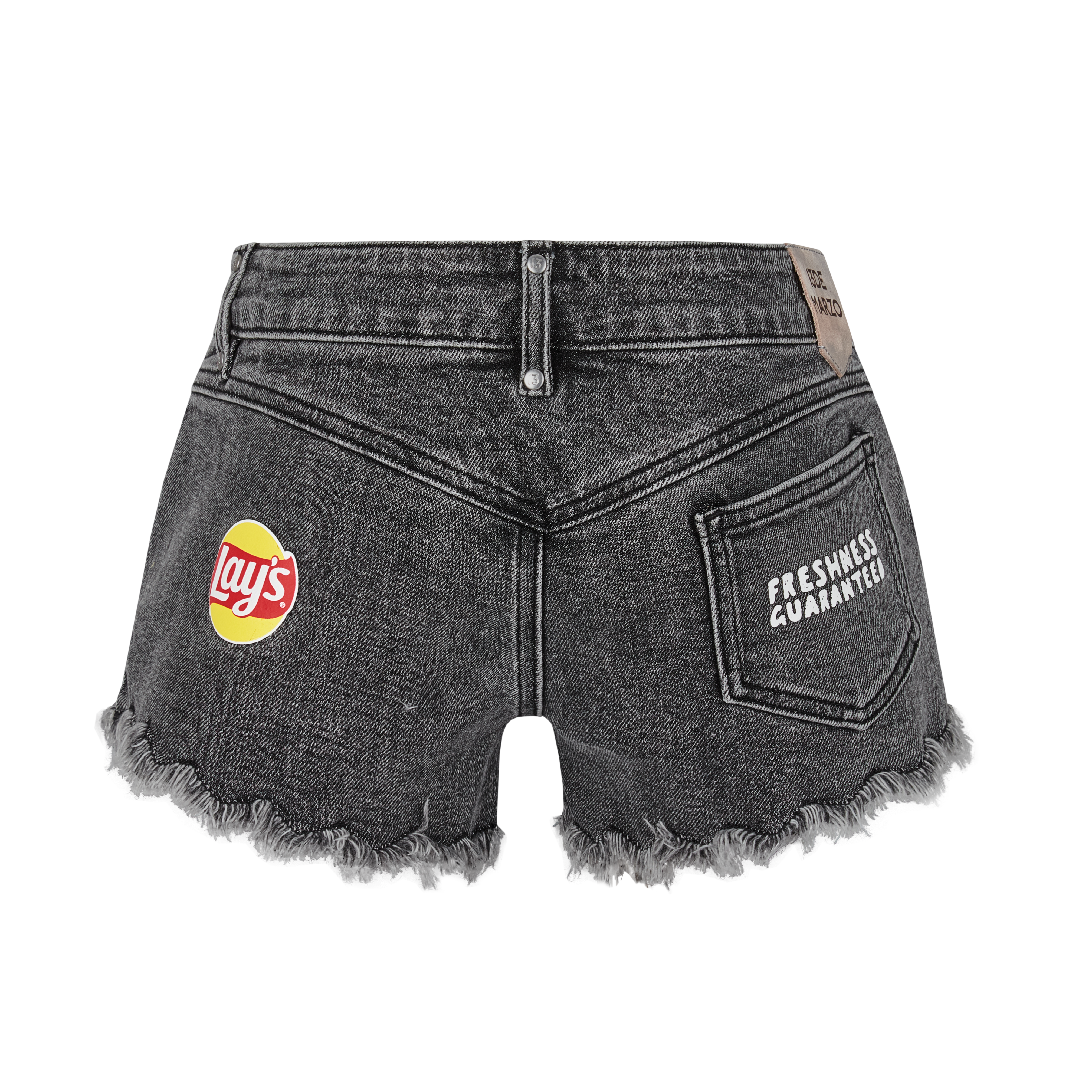 13DE MARZO Lay's Bear Washed Denim Shorts - 13DE MARZO