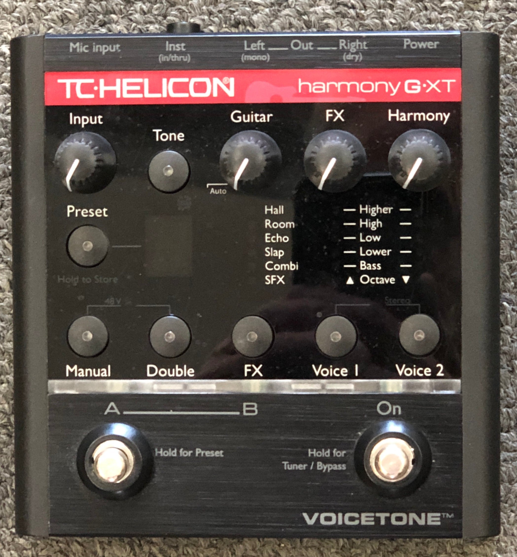 TC Helicon VoiceTone Harmony-G XT Vocal Effects Processor - Black