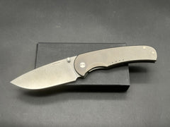 Quiet Carry The Drift L (KNAGSW), Stonewashed Vanax Blade, Stonewashed Anchor Gray Titanium Scales