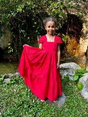 Mero Reef Maxi Dress - Red