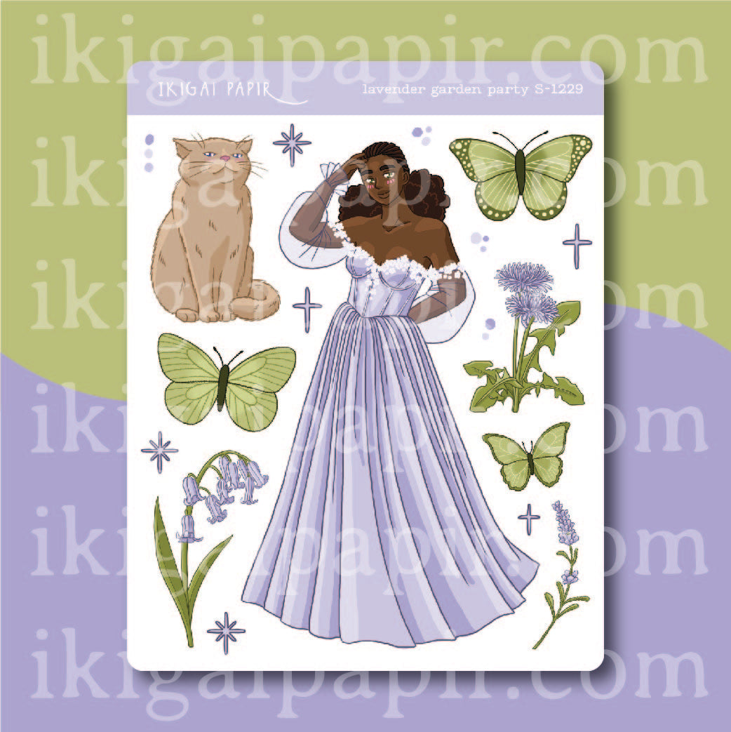 Lavender Garden Party Sticker Sheet