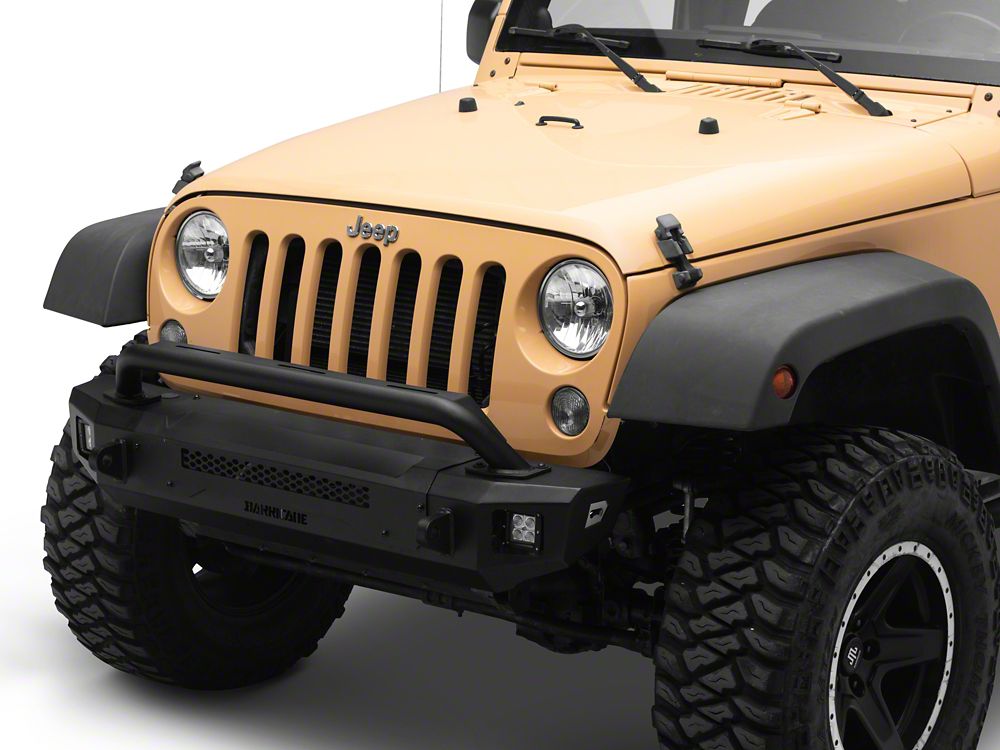 Barricade HD3 Stubby Front Bumper with LED Fog Lights (07-18 Jeep Wrangler JK)