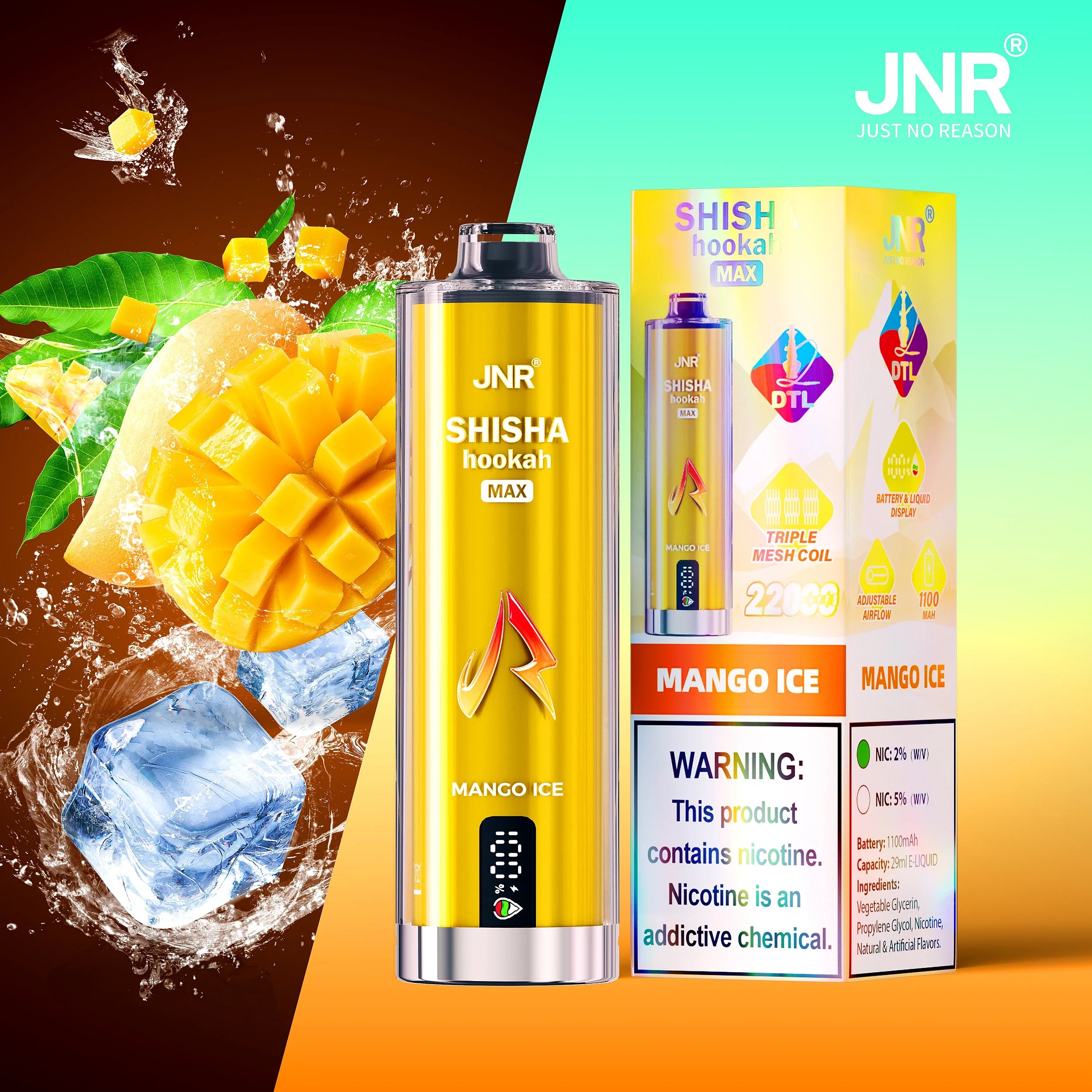 Puff JNR Shisha Max 22000 – Mango Ice