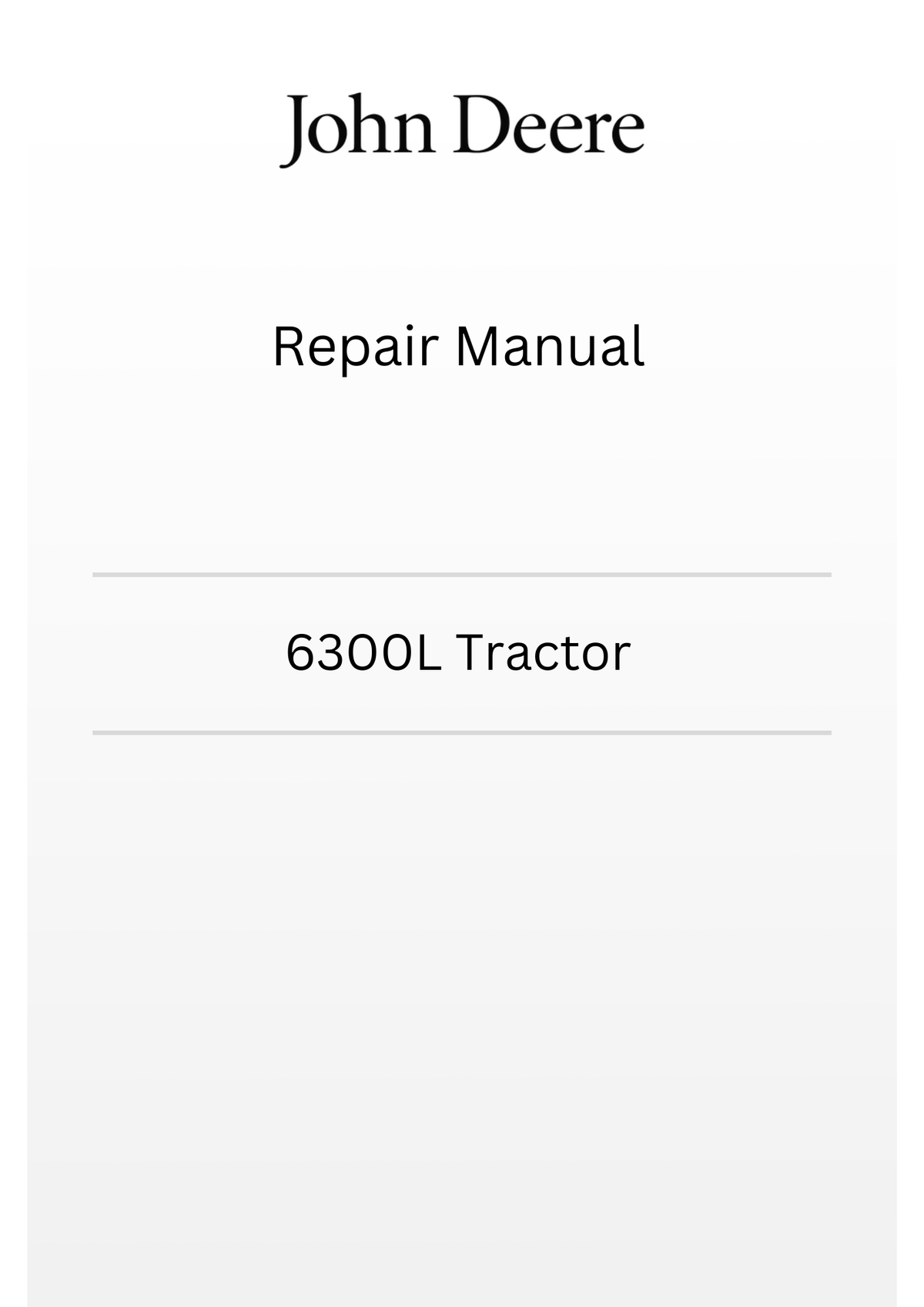 JOHN DEERE 6300L TRACTOR TM4523 REPAIR MANUAL - PDF