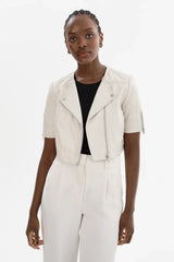 Kirsi Leather Crop Jacket