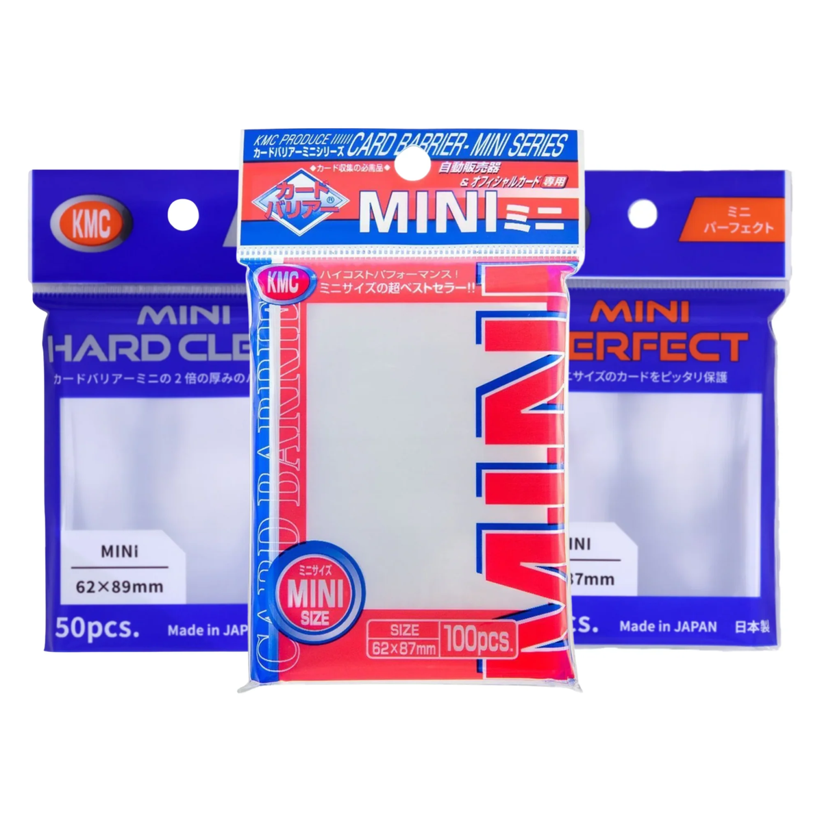 KMC Sleeve Clear Mini Size [Perfect Fit/Hard Clear/Soft Clear] (Japanese Size )-Hard-KMC-Ace Cards & Collectibles