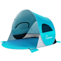 WolfWise SpiltWave R10 UPF 50+ Easy Pop Up 3-4 Person Beach Tent Sport Umbrella Instant Sun Shelter Tent Sun Shade Baby Canopy