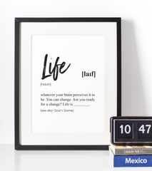 Life definition plakat - Just Karikatur