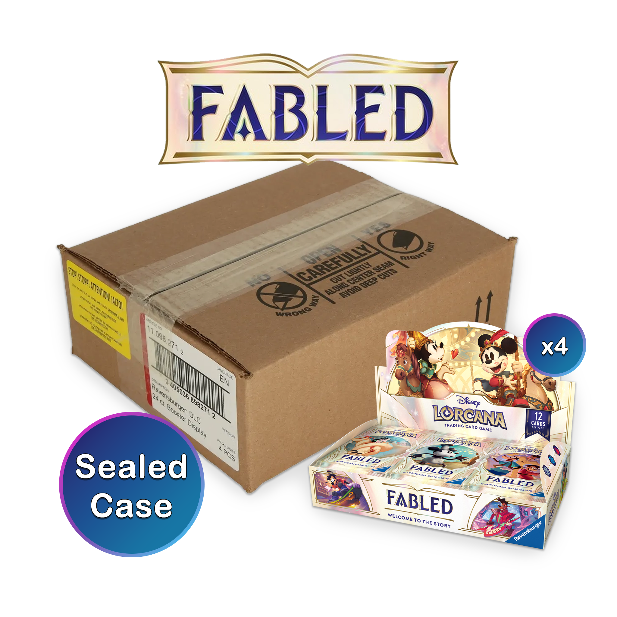 Disney Lorcana TCG: Fabled - Booster Case (4 Boxes)