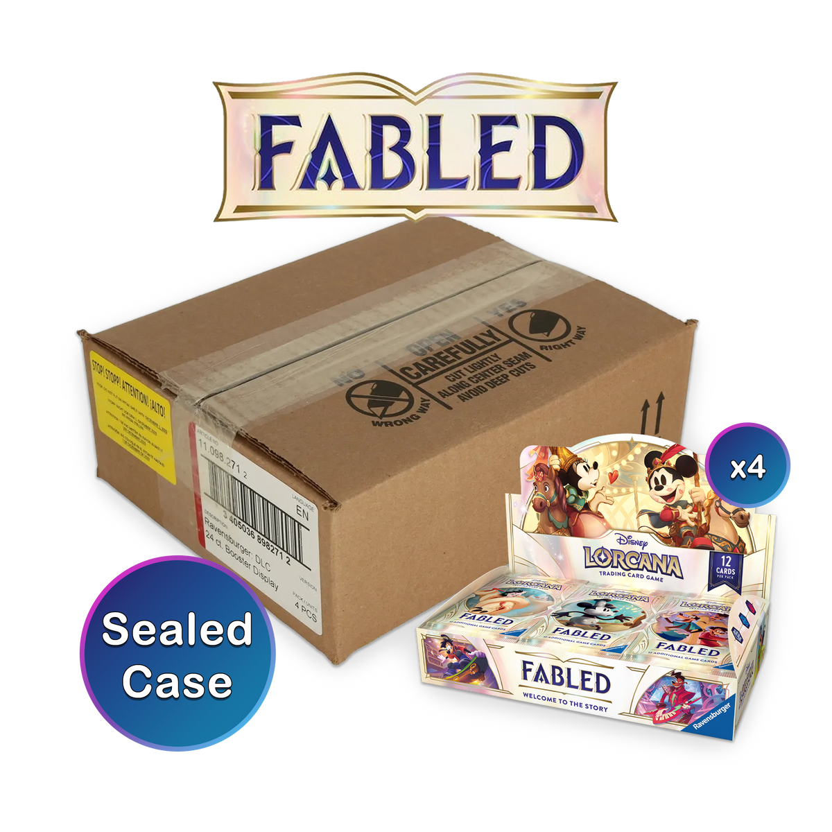 Disney Lorcana TCG: Fabled - Booster Case (4 Boxes)