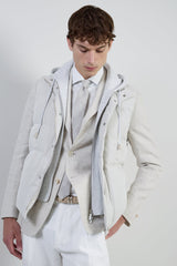 GILET BIMATERICO SETA E JERSEY COSTA INGLESE