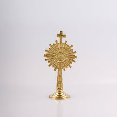 Mini ostensoir avec inscription IHS laiton H. 10 cm n°6