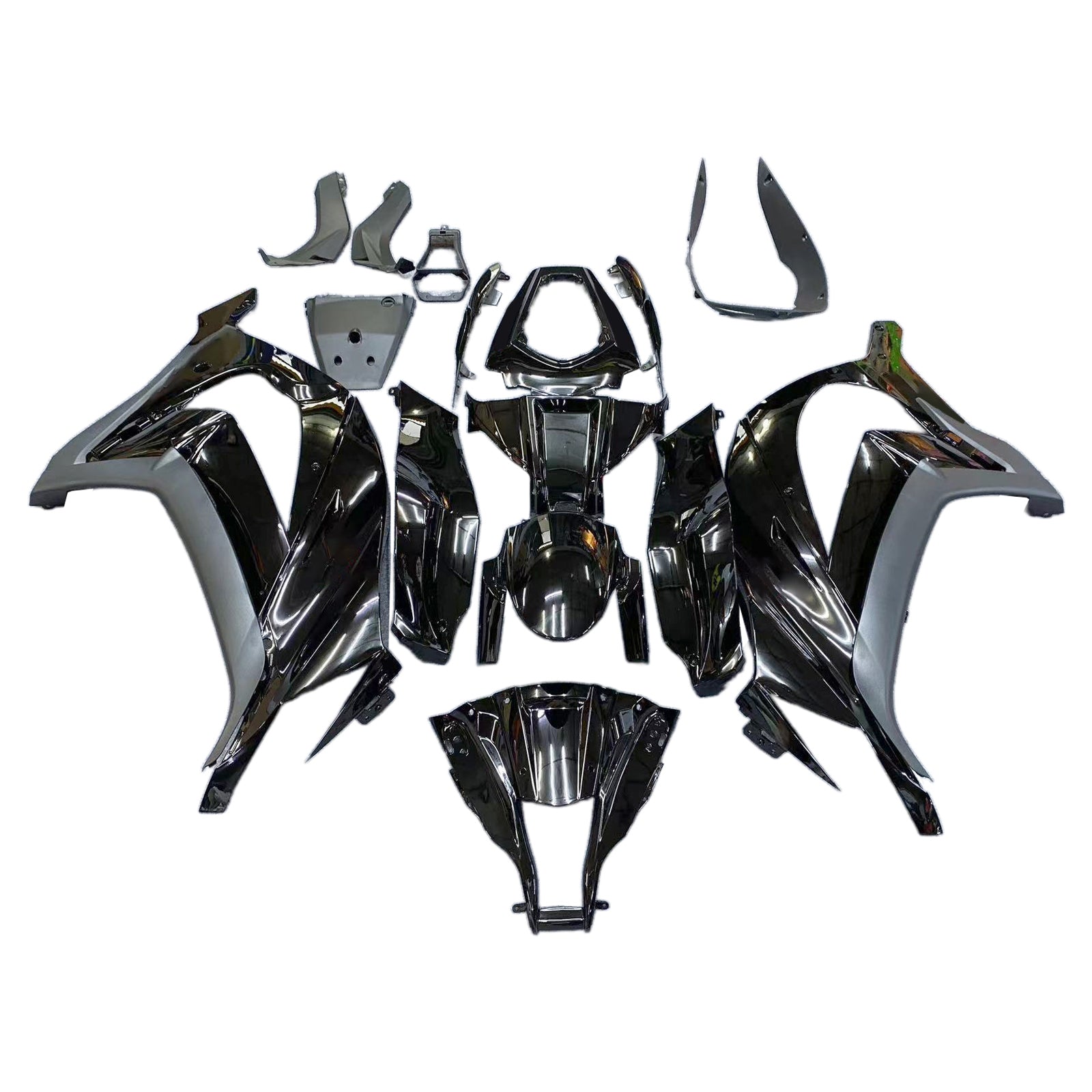 Für Ninja ZX10R 2011–2016, schwarze Karosserieverkleidung, ABS-Spritzguss-Kunststoff-Set, 2#, generisch
