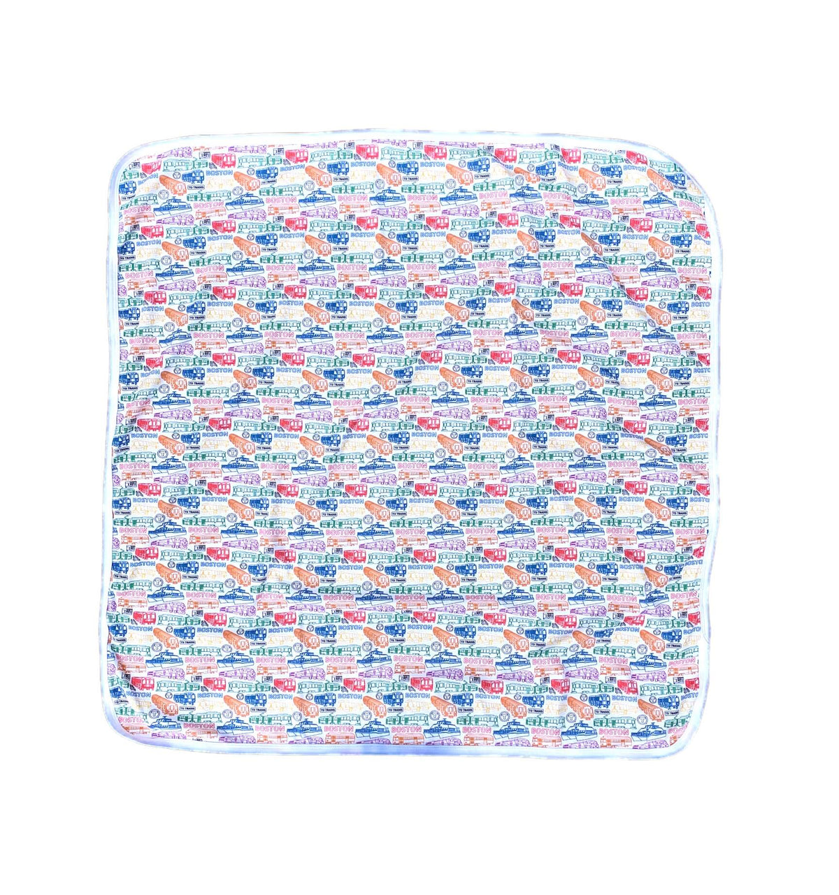 MBTA Vehicles Pattern Baby Blanket-Sidetrack-Fritz and Gigi